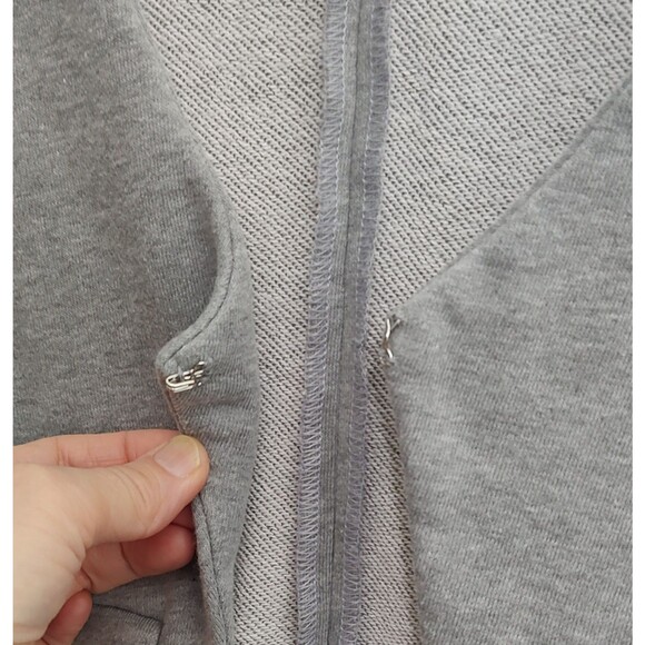 Tulle Anthropologie Gray Cropped Cardigan Jacket 3/4 Sleeve - Picture 5 of 9